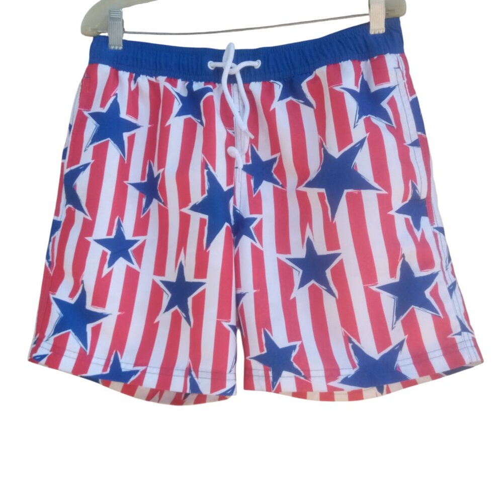 Mad Engine Stars & Stripes swim trunks sz S